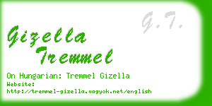 gizella tremmel business card